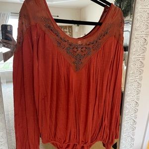 Free People Embellished Blouse